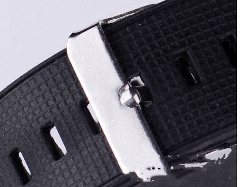 Close-up of watch strap buckle