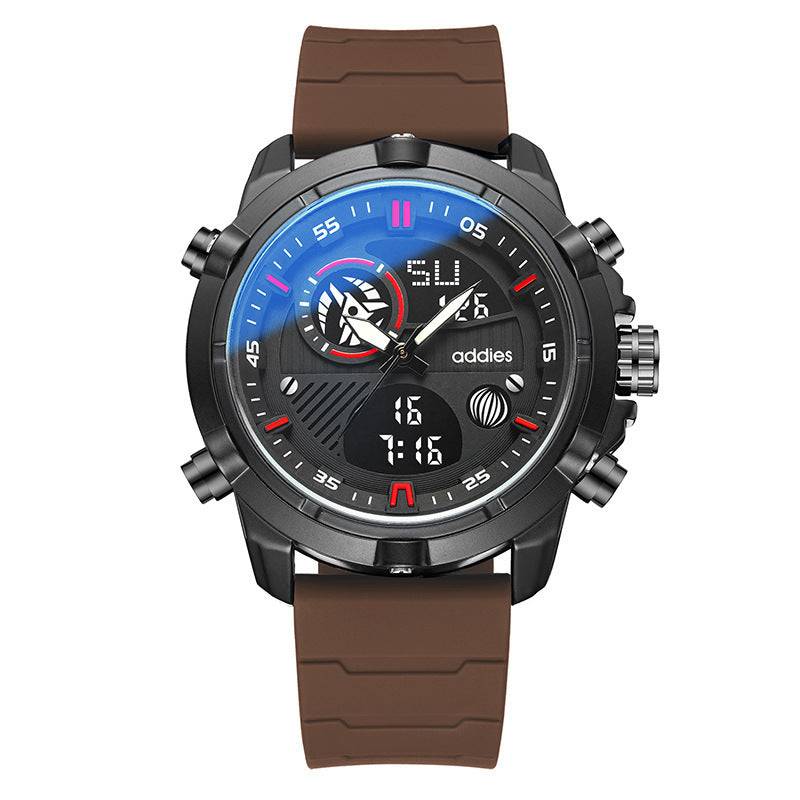 Brown strap men's sports luminous watch